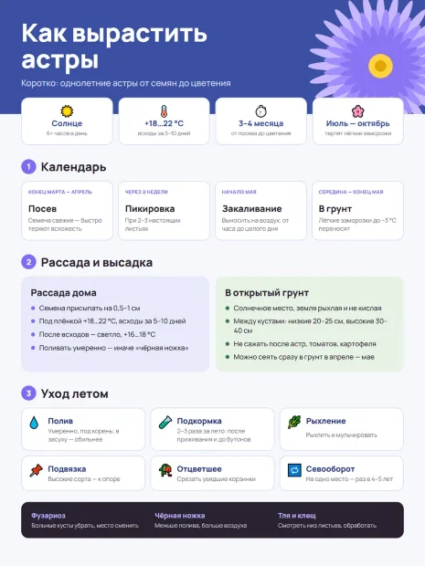 Астра пионовидная Жёлтая Башня семена